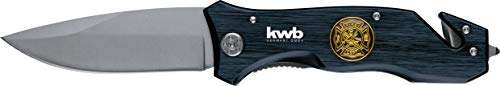 kwb Rettungsmesser mit Gurtschneider und Glasbrecher, extra scharf, Notfall-Messer mit 90 mm Klinge (Prime)