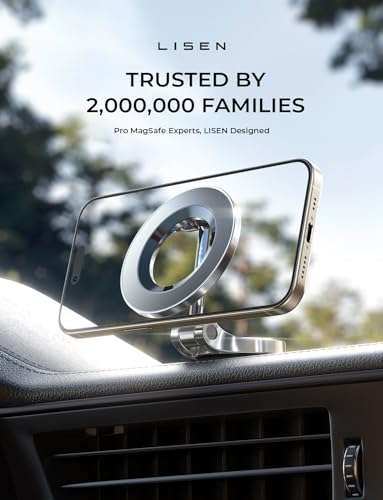LISEN Handyhalterung Auto Magnet[6X N52 Magnete] 360° Grad Drehung Armaturenbrett  Handyhalter fürs Auto Magnetische Handyhalterung fürs Auto Kompatibel für  iPhone 15 Pro Max Plus : : Elektronik & Foto