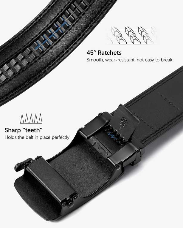[Amazon.de] BOSTANTEN Ledergürtel mit Automatikschließe 35mm breit in verschiedenen Farben & Längen