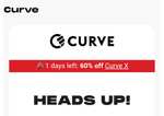 Curve X bis zum Ende des Jahres 60% reduziert für Bestandskunden nur 1,99€/pro Monat / Letzter Tag!!!