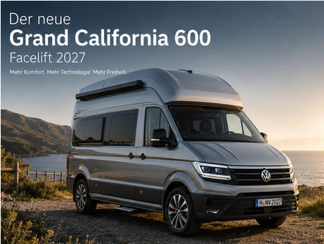 Volkswagen VW Grand California Facelift 600 | auch 680 2.0 TDI (jeweils auch 4Motion) oder als Dune / Automatik / 163 PS (dt. Neuwagen)