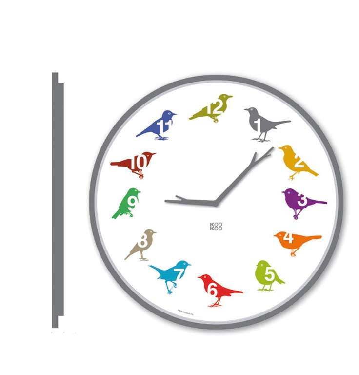 KOOKOO UltraFlat Color Vogelstimmen Uhr