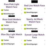 (Google Play Store) 6 Watchfaces von "Redzola Watchfaces" (WearOS Watchface, digital)
