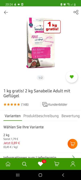 Zooplus Preisfehler, 2kg Sanabelle Trockenfutter für Katzen (9€ MBW)