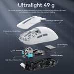 ATTACK SHARK X3 49g Ultralight Gaming Maus, PixArt PAW3395 Sensor - Logitech G Pro X Superlight Alternative