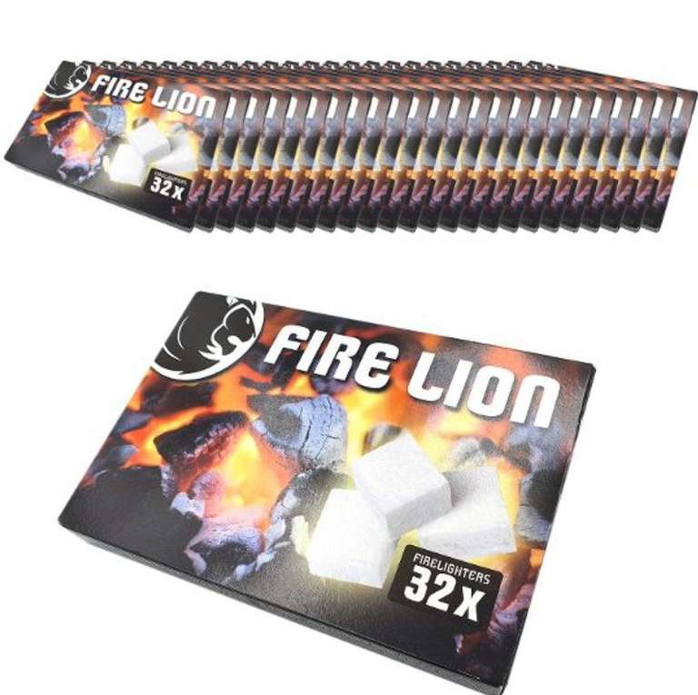 1.536 x Kamin-/ Grill-Kohleanzünder Fire Lion Anzündwürfel (48x 32 Stk)