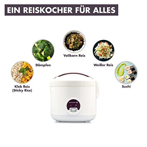 REISHUNGER Reiskocher & Dampfgarer mit Keramikbeschichtung in Weiß!