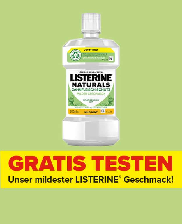 Listerine Naturals Mundspülung Gratis Testen [GzG]