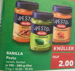 Barilla Pesto Verschiedene Sorten Kaufland Gutscheincode ?