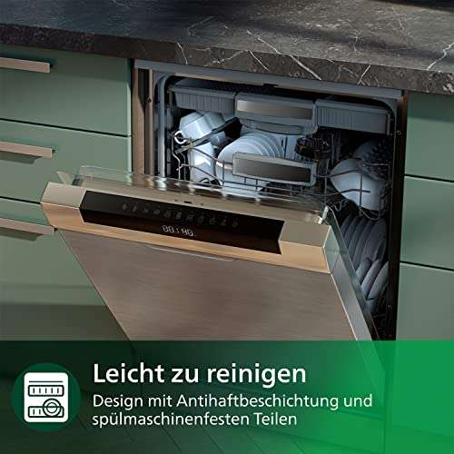 Philips Nudelmaschine Serie 7000, ProExtrude-Technologie, Automatisches Abwiegen, vollautomatisch, 8 Formscheiben, Schwarz (HR2665/93)