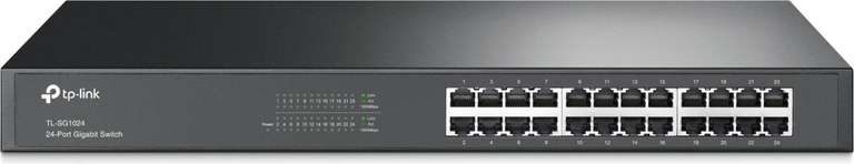 [B-Ware] TP-Link TL-SG1024 Rackmount Gigabit Switch (24x Gbit-LAN, unmanaged, Metallgehäuse, 440x44x180mm)