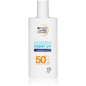 Garnier Ambre Solaire Super UV Protection Fluid SPF50+ 40 ml (Sonnencreme, Sonnenschutz für das Gesicht)