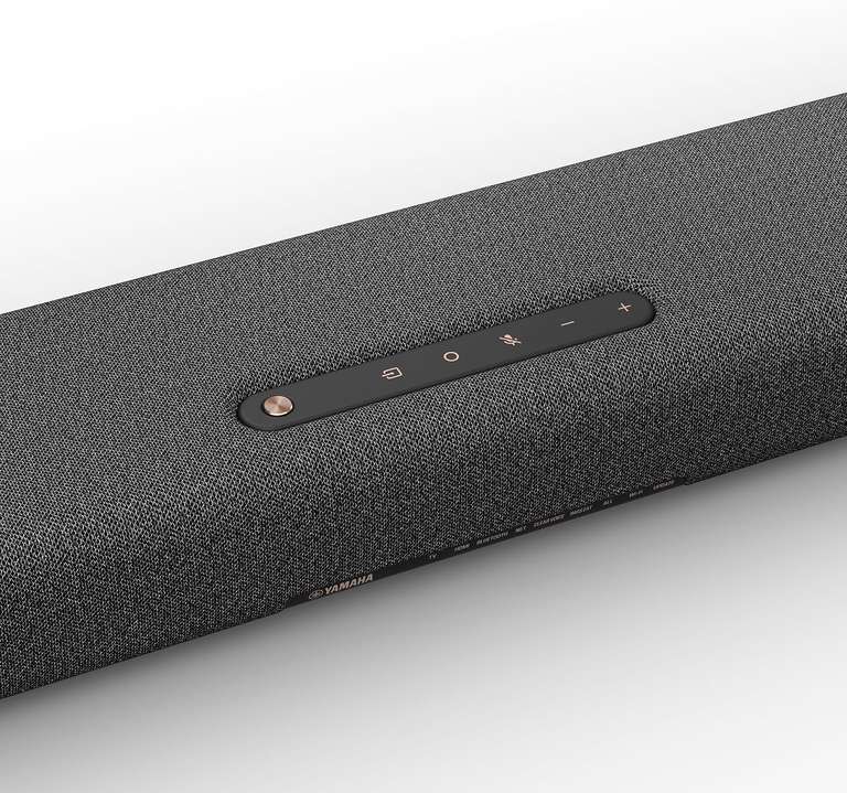 Yamaha TRUE X BAR 40A Soundbar mit Dolby Atmos, integriertem Subwoofer, Bassreflex und Alexa – In Karbongrau