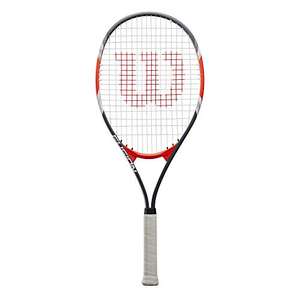 Wilson Tennisschläger Fusion XL, für Anfänger und Freizeitspieler, schwarz/rot Griffstärke 3