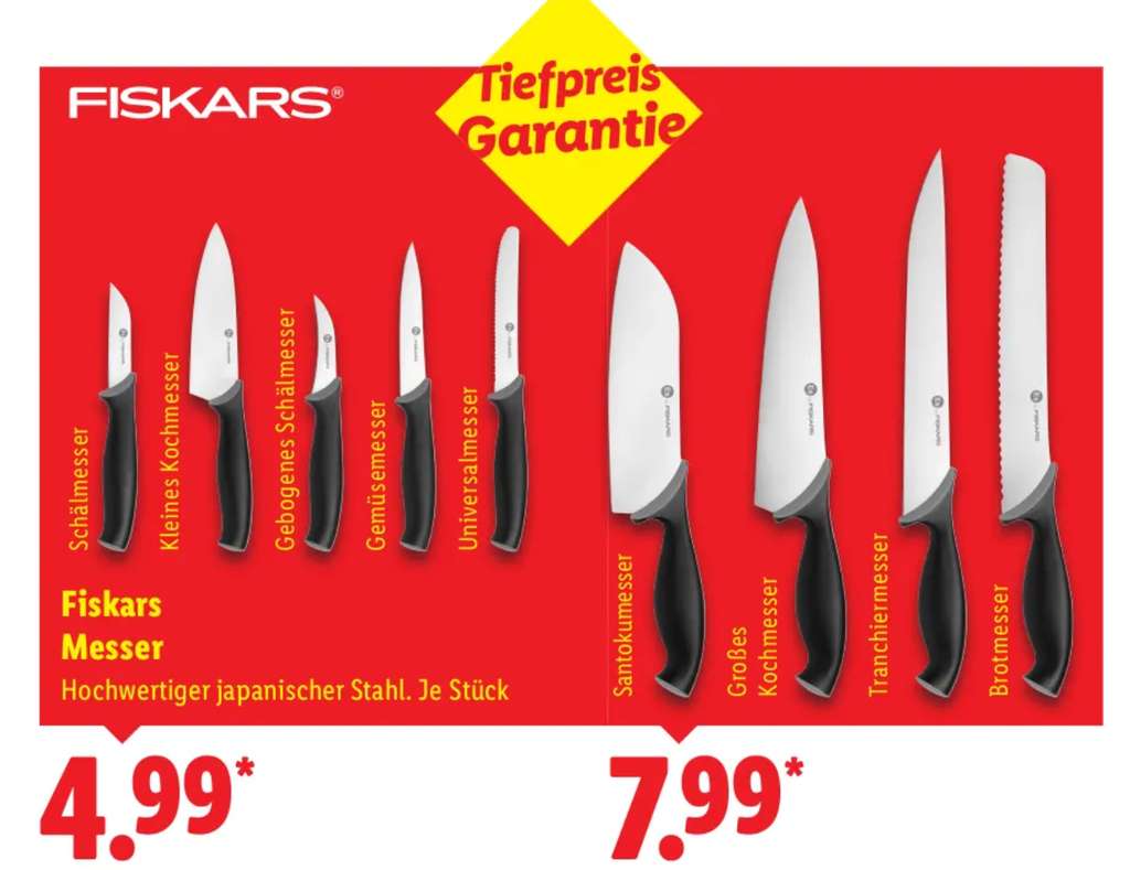 Elegantes Fiskars Messer Lidl Bilder