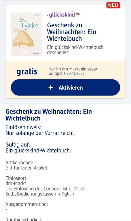 DM App Geschenk zu Weihnachten Wichtelbuch Der Wichtel Lykke Glückskind personalisiert
