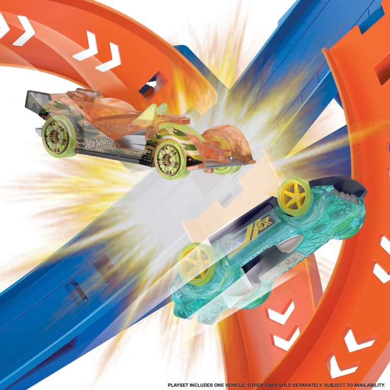 Hot Wheels Action Crash-Spirale Trackset mit 1 Auto