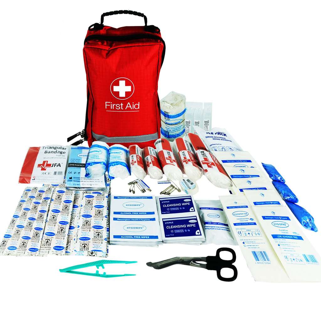 JFA Medical Erste-Hilfe-Set mit 200 Teilen in roter Tasche für 9,99 € bei Amazon (Prime)