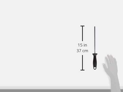 [PRIME] ZWILLING Wetzstahl für Messer - Verchromt, 23 cm Länge, Kunststoffgriff mit Aufhängöse, Schwarz