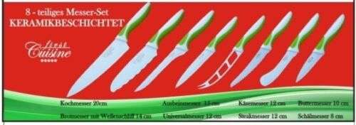 8-teiliges Messer-Set von First Cuisine (u.a Kochmesser, Brotmesser, Käsemesser, Ausbeinmesser) für 4,99€ + 4,95€ VSK