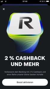 Revolut 2 % Cashback maximal 20 Euro in 35 Tagen und andere Vorteile (personalisiert)