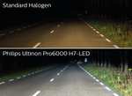 Philips Ultinon Pro6000 H4/ H7-LED Scheinwerferlampe mit Straßenzulassung, 230% helleres Licht