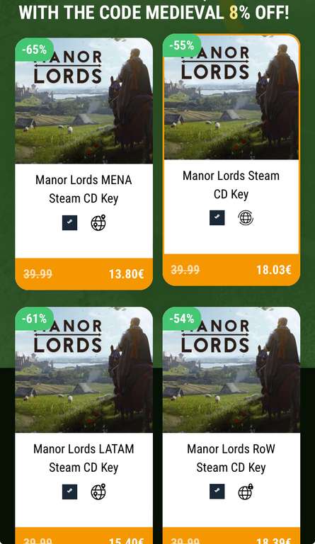 Manor Lords Steam CD Key