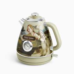 Hazel Quinn Edelstahl-Wasserkocher mit Vintage-Motiv, 1,7L, BPA-frei, automatische Abschaltung, Temperaturanzeige und Strix-Steuerung