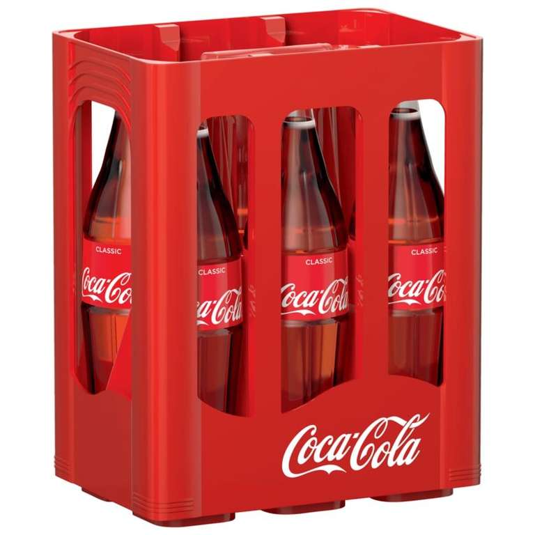 [Rewe] 6x 1L Coca-Cola Glas Mehrweg für 6,99€ (Mit Cashback eff. für 4,99€ + 25fach PayBack Punkte)