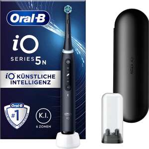 Oral-B iO Series 5 Elektrische Zahnbürste, Magnet-Technologie, 5 Putzmodi für Zahnpflege, LED-Anzeige & Reiseetui