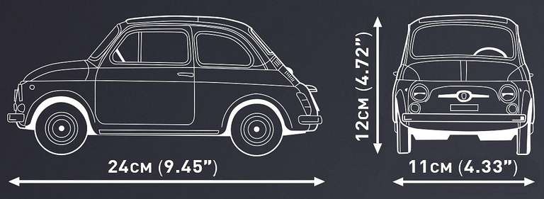 COBI Fiat Abarth 595 (24354) 53,22 €, mit Payback für 47,92 € oder mit BestChoice 44,70 €/1.091 Klemmbausteine [Thalia Newsletter-personal.]