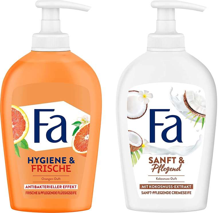 Fa Hygiene & Frische Flüssigseife mit dem erfrischenden Duft von Orange, Antibakterieller Effekt, 250 ml prime sparabo