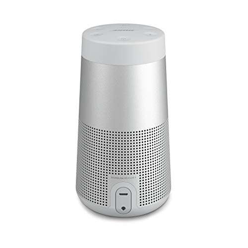 Bose SoundLink Revolve (Serie II) Bluetooth Speaker – Tragbarer, wasserabweisender kabelloser Lautsprecher mit 360°-Klang, Silber