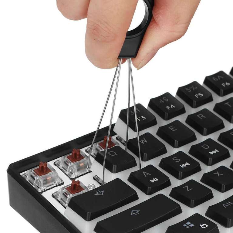 GamaKay MK61 Mechanische 60% Gaming-Tastatur, Hot Swappable, kabelgebunden (USB-C), Pudding Keycaps, Gateron Schalter, QWERTY