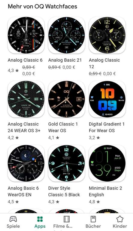 Analog Classic 6 / 12 + Analog Basic 21/ 23 [WearOS Watchface][Google Play Store]