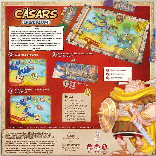 Cäsars Imperium / Familienspiel / Gesellschaftsspiel / Asterix & Obelix / Holy Grail Games / bgg 7.2