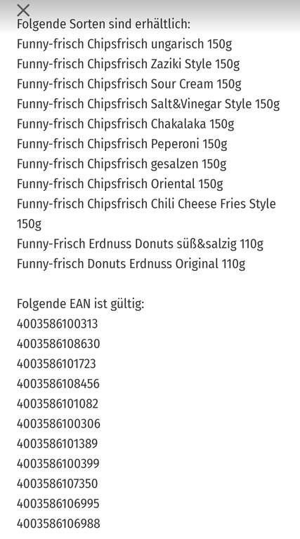 [Edeka App, regional, Edeka Nord] Extra-Coupon für Funny Frisch Chips