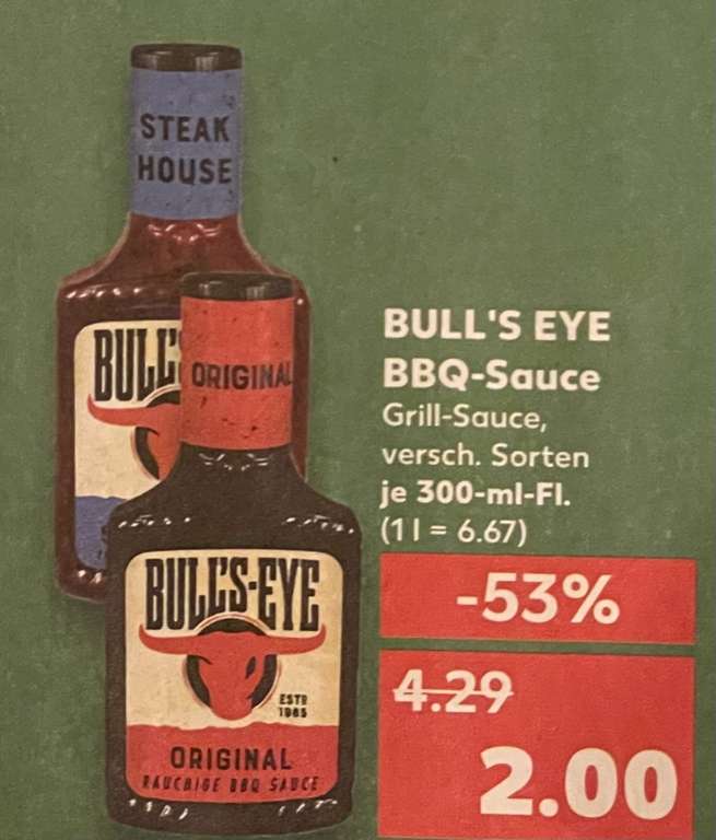 Bull‘s Eye BBQ-Sauce Kaufland [Lokal]