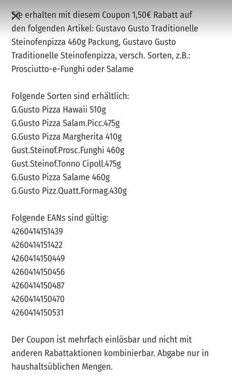 Edeka Nord + App | Gustavo Gusto Steinofen Pizza