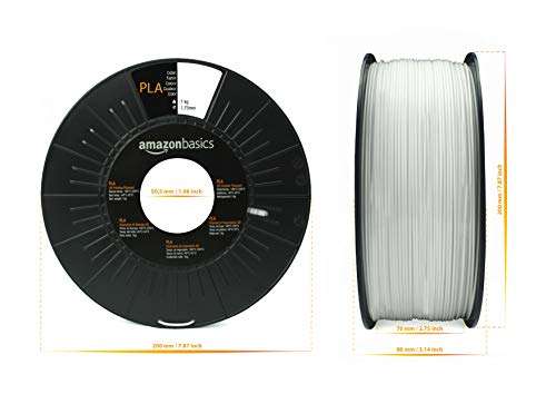 Amazon Basics 3D-Drucker-Filament, leuchtend (Glow-in-the-Dark / Phosphoreszenz) aus PLA-Kunststoff, 1,75 mm, 1-kg-Spule (Prime)