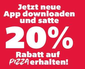 20% auf alle Pizzen bei Dominos bei Appbestellung