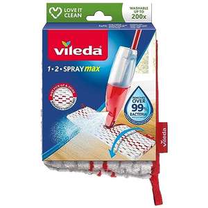 Vileda Spray & Clean Sprühwischer Ersatzbezug, Bodenwischer Bezug für Wischmopp mit Sprühfunktion, Waschmaschinen geeignet (Prime)