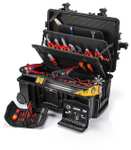 [Prime] KNIPEX Werkzeugkoffer "Robust45 Move" Elektro, 63-teilig, mit Rollen, Teleskopgriff, 147 Steckmöglichkeiten, 45 l Volumen