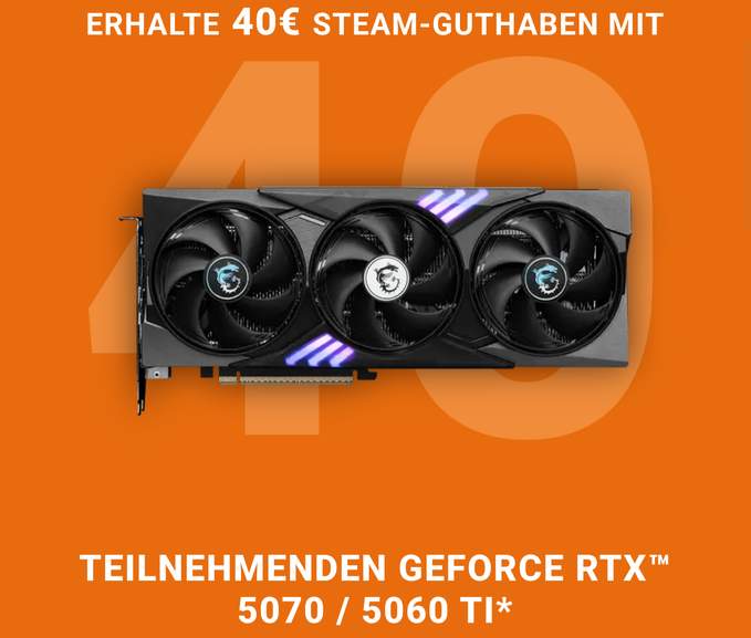 RTX 50XX von MSI – bis 60€ Steamguthaben beim Kauf, bei MSI at MSi ...