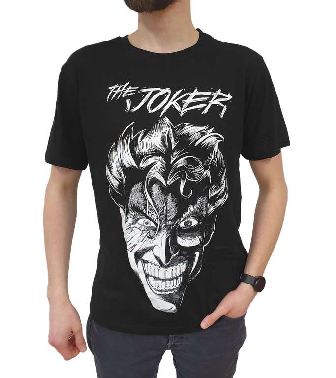 4x DC Comics Batman/Joker T-Shirt (3 verschiedene Modelle mit teilweise 100 % Baumwolle, Gr. M - XXL)