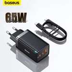 [Neukunden] Baseus 65W GaN USB-C Schnellladegerät - PPS - QC 4.0 - EU Plug