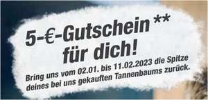 5 Euro Toom-Gutschein für die Tannenbaumspitze [Toom, vom 02.01.-11.02.23.]