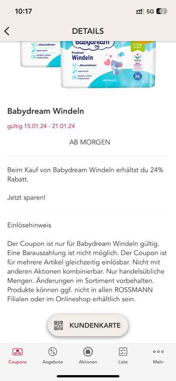 Rossmann Babydream Windel Rabatt
