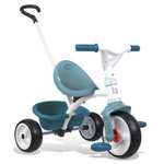 [Prime] Smoby - Be Move Kinderdreirad mit Schubstange, Sitz mit Sicherheitsgurt, Metallrahmen, Pedal-Freilauf, ab 15 M | Blau oder Rosa