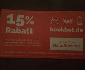 15% Rabatt auf gebrauchte Bücher bei bookbot (Neukund:innen)